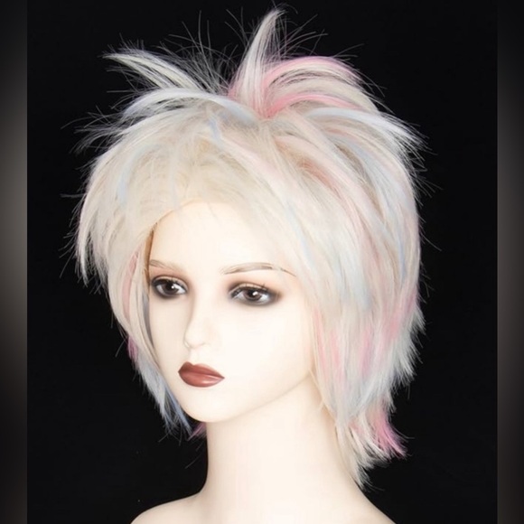 BARBIE THE MOVIE : WEIRD BARBIE HALLOWEEN COSTUME DRESS - ADDED A WIG ! - - Picture 7 of 8